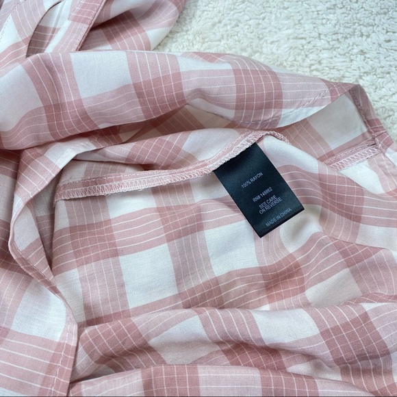 Torrid Pink Plaid Button Up Tunic Size 1 - Picture 10 of 11